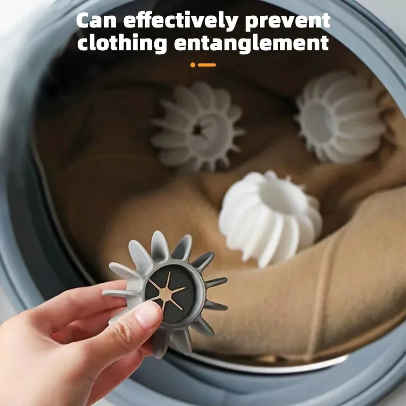5PCS Silicone Laundry Balls Reusable Anti Binding Anti Angle Cleaning Ball Washing Machine Supplies for Cleaning and Washing
