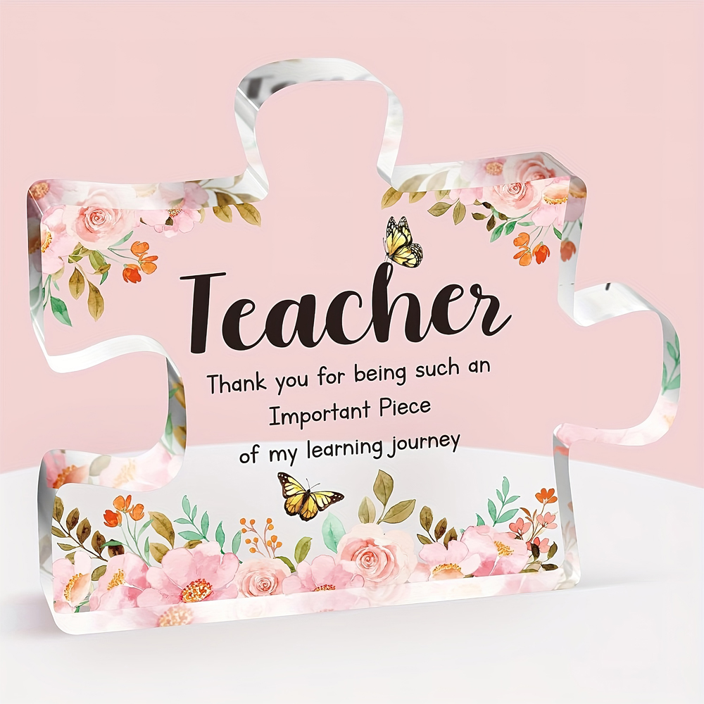 1pc Acrylic Plaque, Teachers s - Puzzle Shaped Acrylic Plaque, Thank You Teacher s Women, Personalised Teacher s,