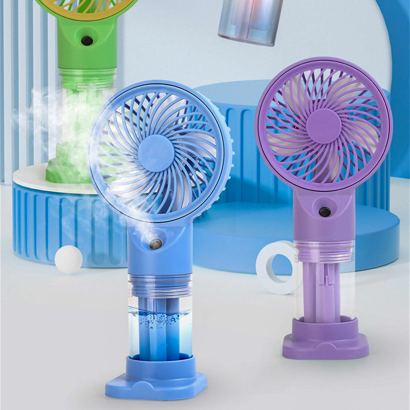 Portable Mini Mist Fan USB Rechargeable Handheld Cooling Fan with Water Spray Air Cooler Fan for Summer