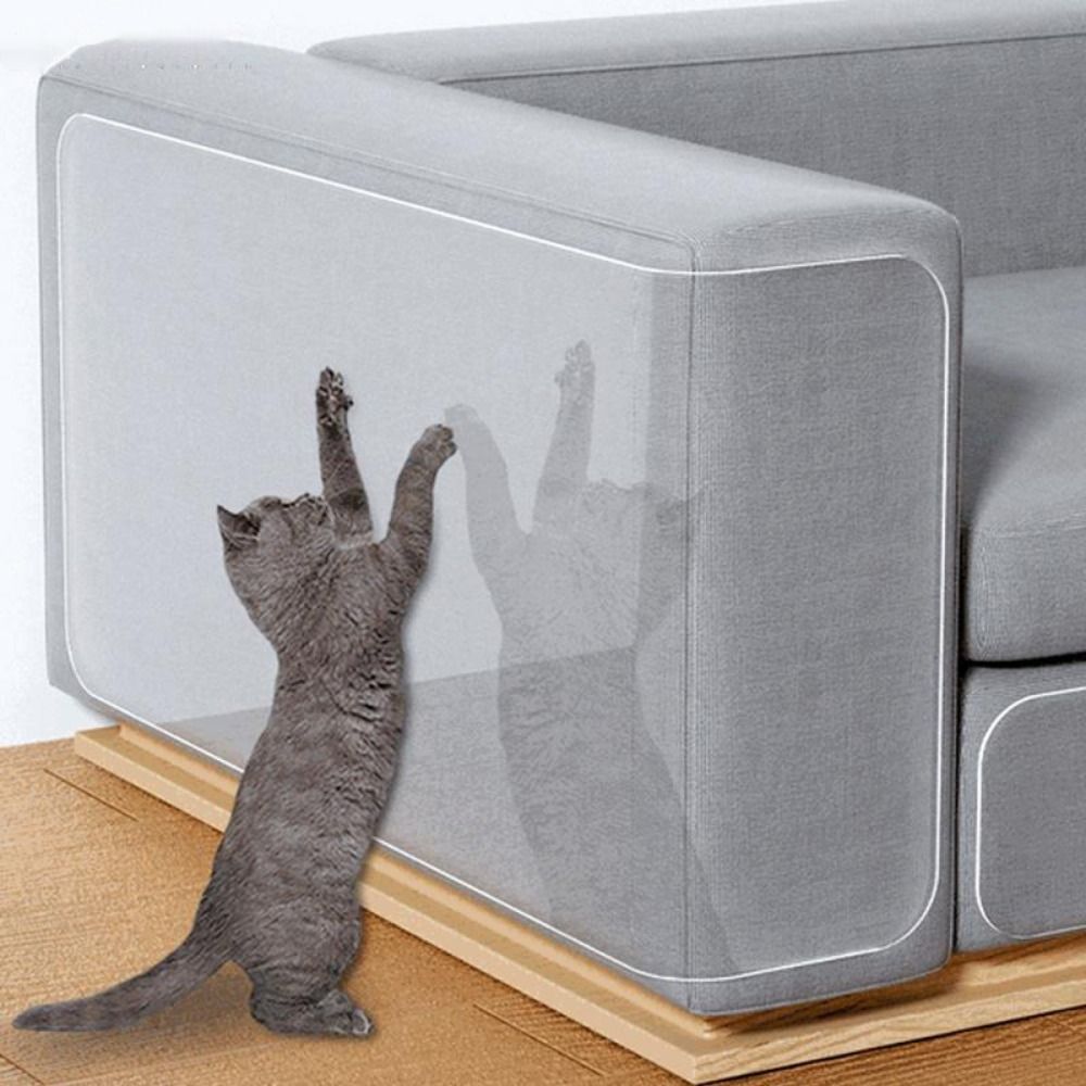 Anti Cat Scratch Furniture Protector Cat Training Protectors PVC Transparent Tape Couch Guard Pads Stickers for Couch Sofa