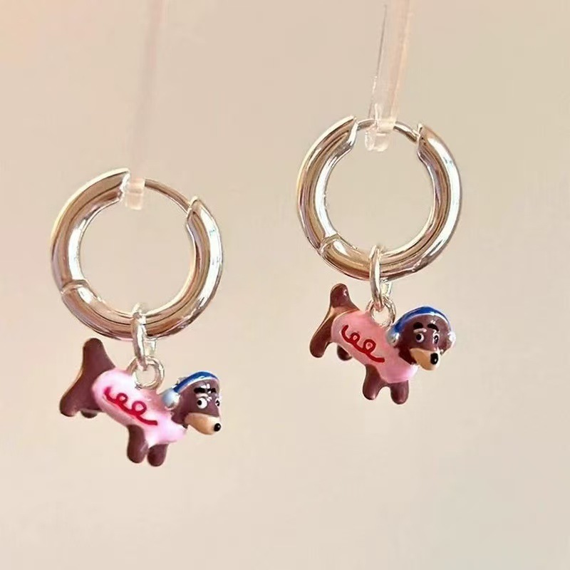 Women's Cute Earrings Retro Mint Mambo Small Fish Ear Buckles Delicate Cool Feel Fashionable Individual Versatile Ear Buckles