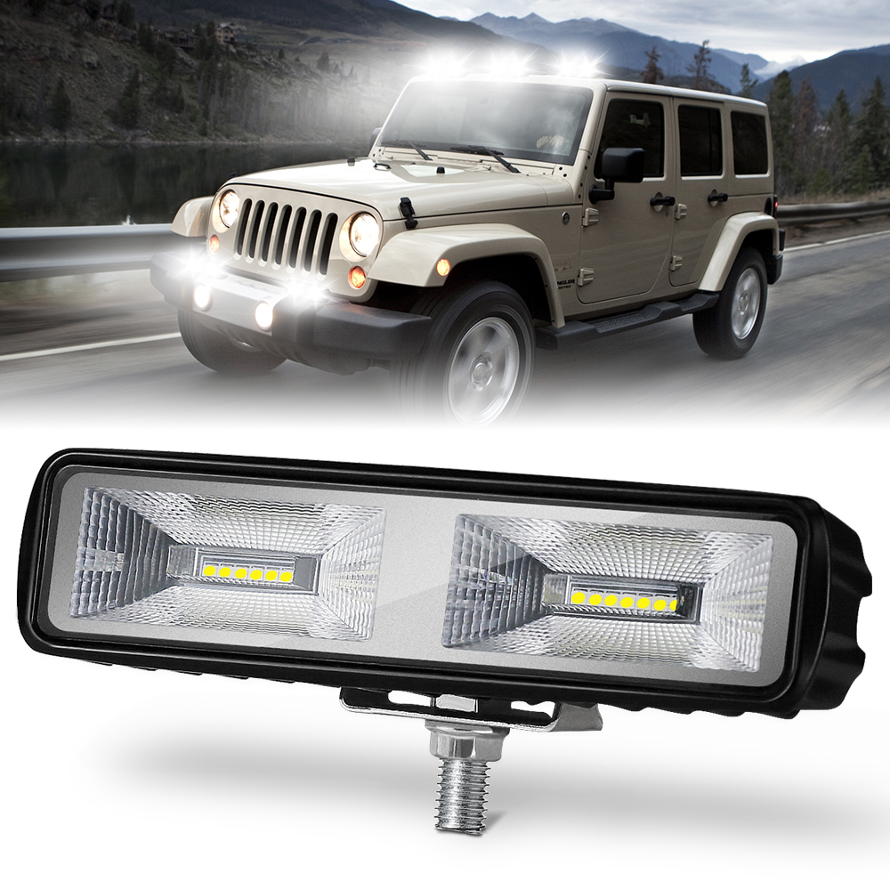 New 28LEDs 72W Work Light Bar Flood Lamp Driving Offroad LED Work Car Fog Light For ATV Ford Toyota SUV 4WD Led Beams 12V 24V
