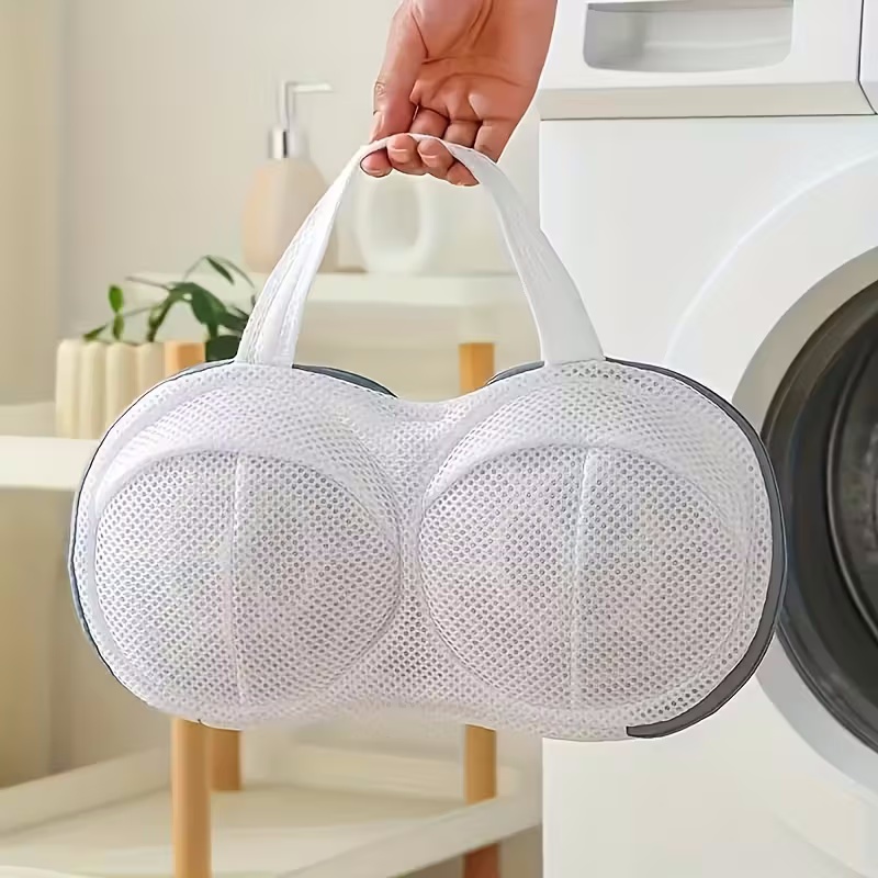 2/1pc Anti-deformation Bra Washing Bag Zippered Mesh Underwear Laundry Bag Brassiere Protect Net Pocket for Washing Machine Use