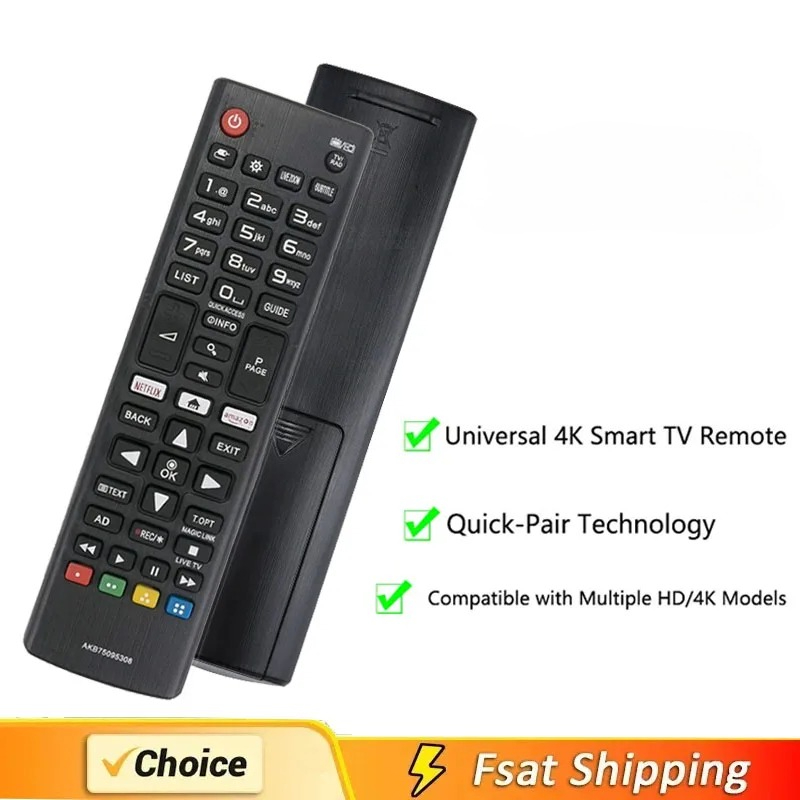HIGH QUALITY ABS REMOTE CONTROL AKB75095308 AKB75095307 AKB75675311 FOR LG SMART TV 433MHZ
