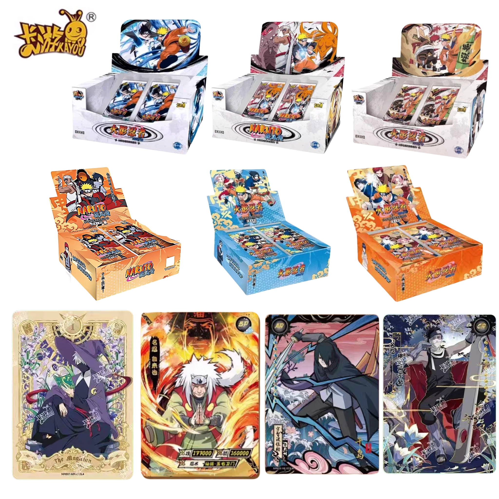 KAYOU Genuine Collection Hobby Card Classic Anime Naruto Characters Hinata Sasuke Sakura Itachi Kakashi Children's