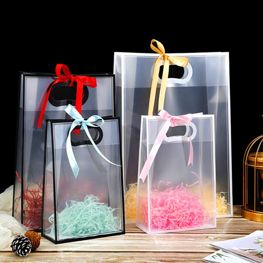Transparent Bags Handbag Wedding Tote Bag For Birthday Wedding Party For Guests Portable Packaging Bag Small Business