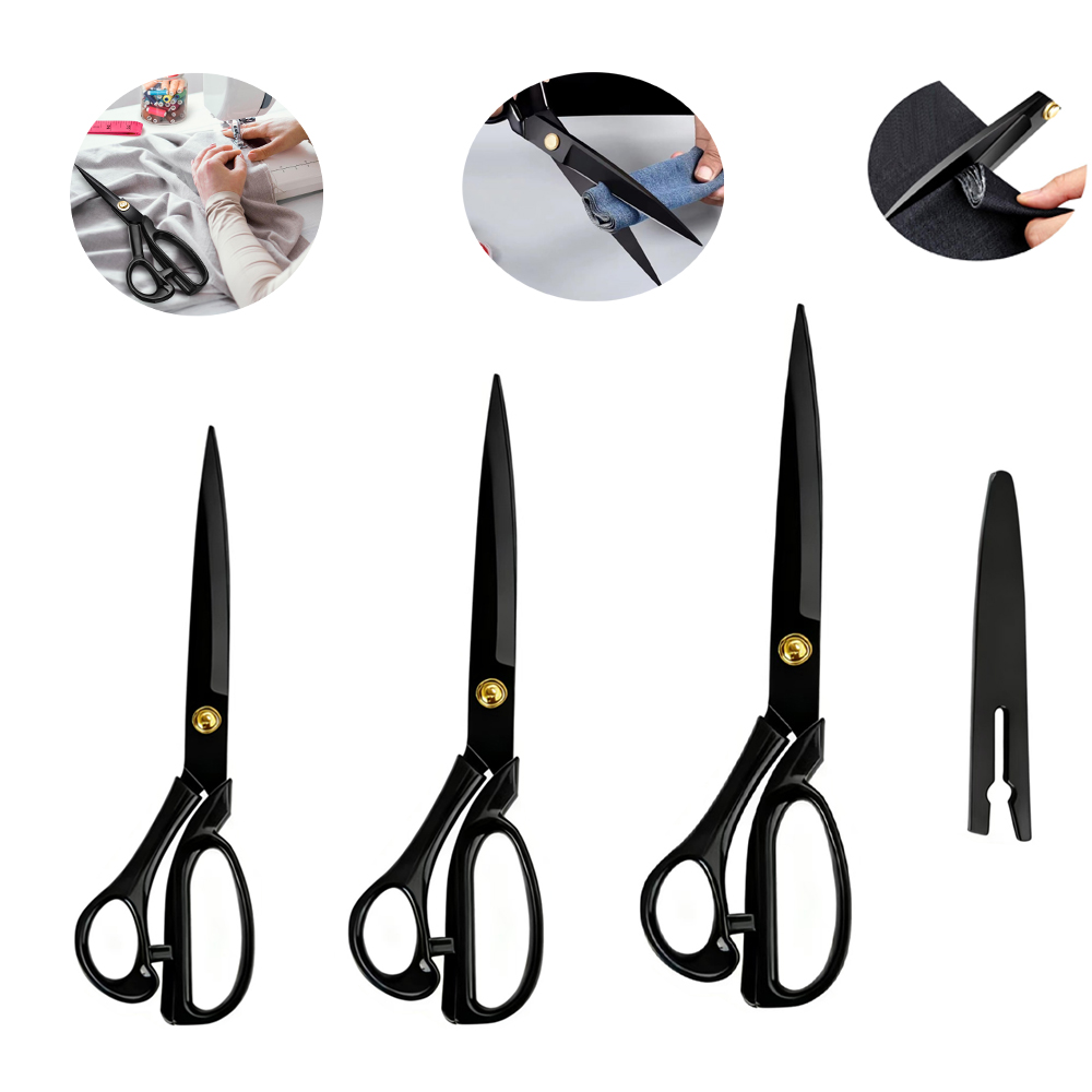 1Pcs Fabric Scissors Professional 10/8 inch Heavy Duty Scissors for Leather Sewing shears for Tailoring Industrial Tailor Shears