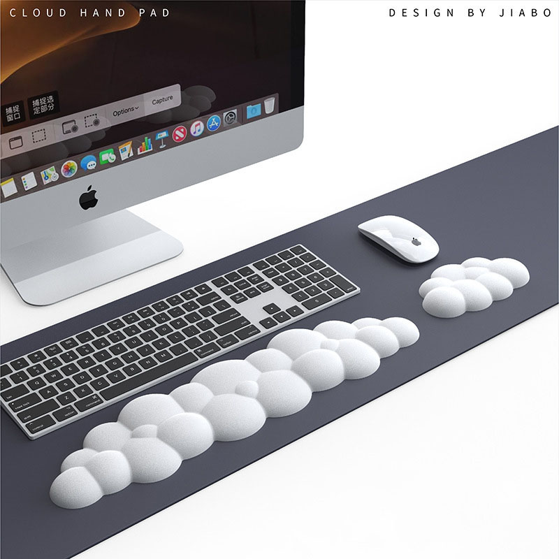 Keyboard Cloud Wrist Rest Anti-slipTransparent silicone Desktop Office Gamer Mouse Wrist Rest Support Non Slip Mice Mat