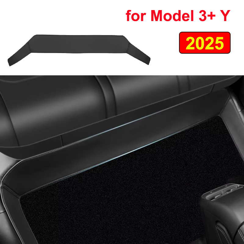 for Tesla Model Y Juniper 2025 Launch Model 3+ Highland 2024 Rear Seat Lower Protective Mat Anti-Dirty Kick Pad Cushion Leather