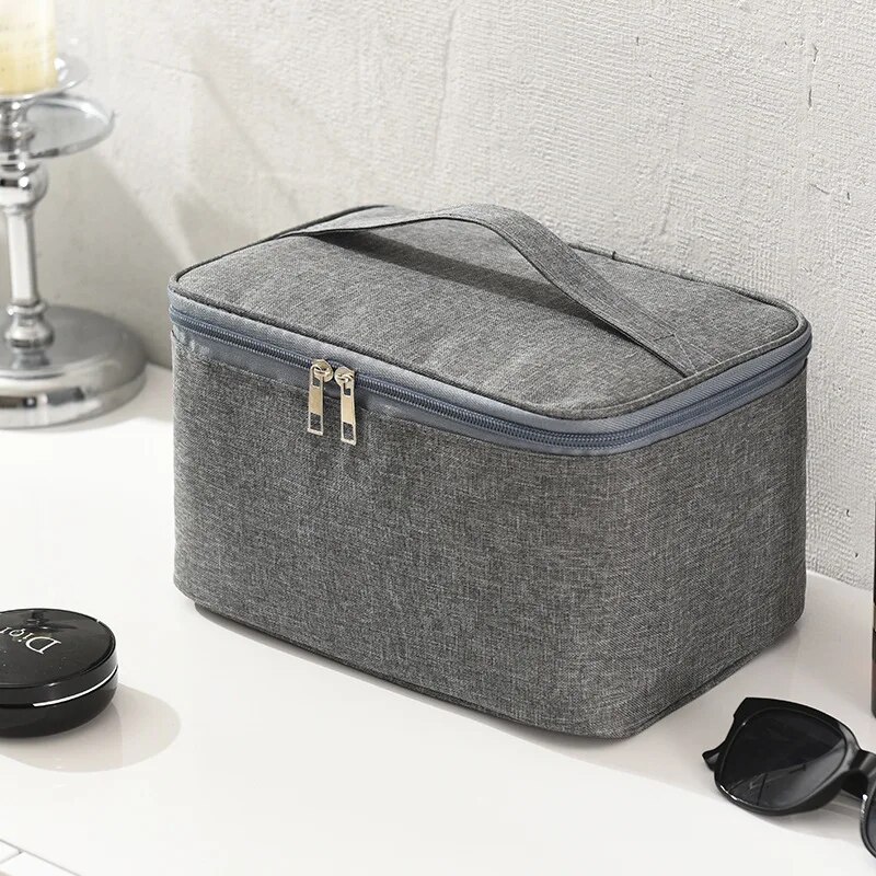 1pc Business Trip Men's Toiletry Bag Double Layer Large Capacity Cosmetic Bag Oxford Cloth Storage Bag Portable Handbag