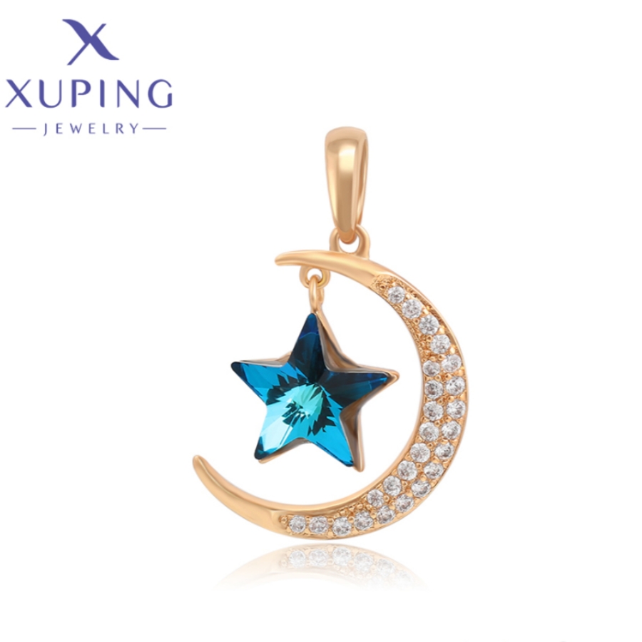 Xuping Jewelry Hot Fashion Crystal Stone Tiny Spot Shape Gold Color Pendant Necklace for Women Present A00623259