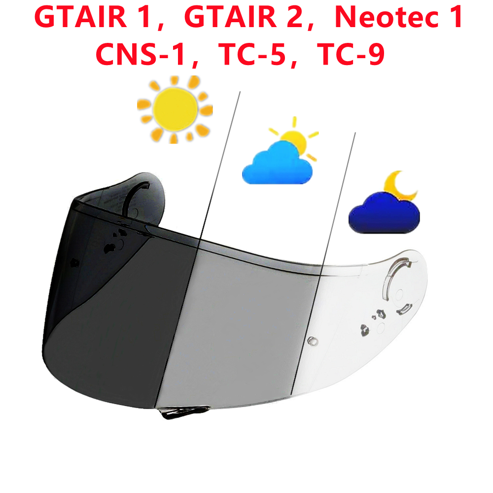 Neotec 1 Photochromic Helmet face Shield for Shoei gt air 2 Visor Universal Size Sunscreen Casco Moto Accessories