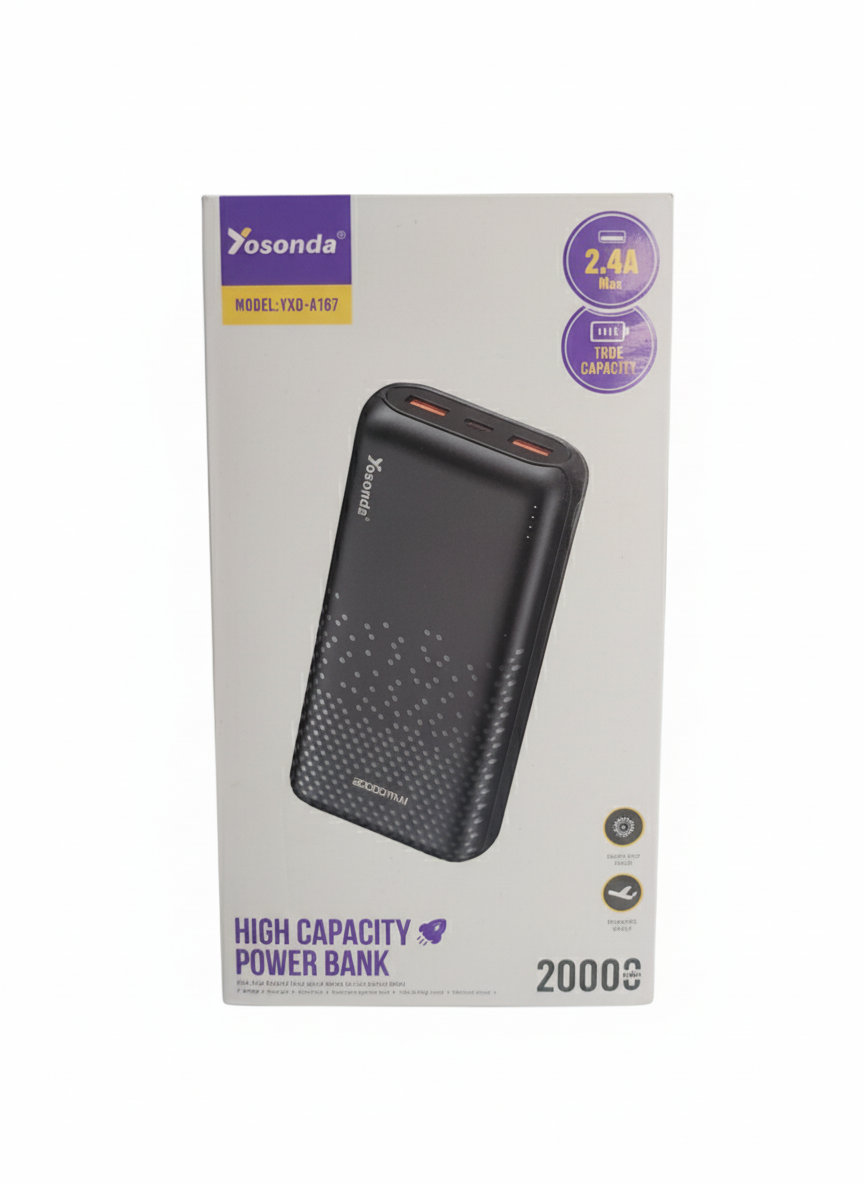 20000MAH Fast Charging power bank Yosonda YXD-A167