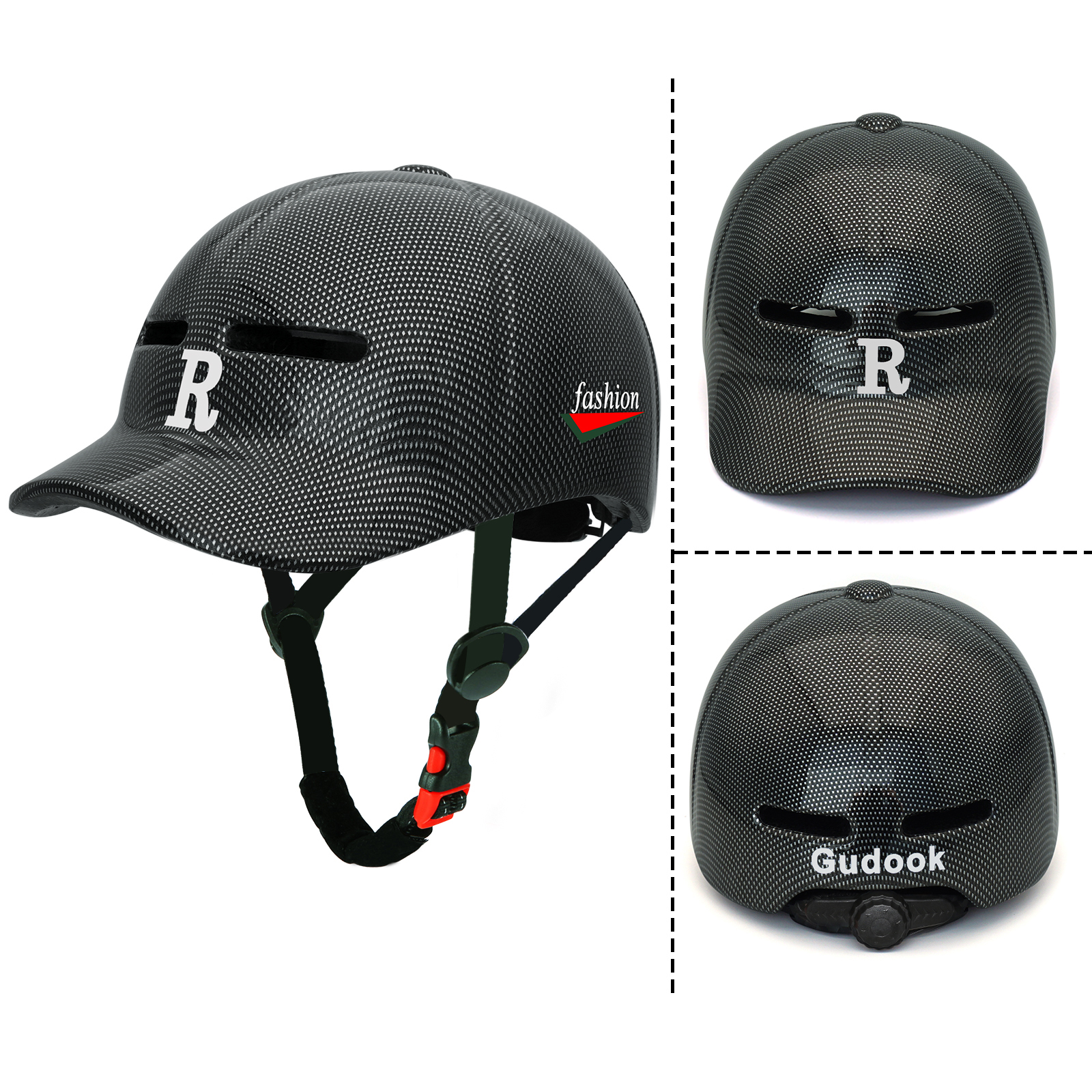 GUDOOK Bike Helmets New Baseball Cap Peaked Cap Bicycle Helmet for Adults Mountain Road Bicycle Helmets Adjustable Size Cycling