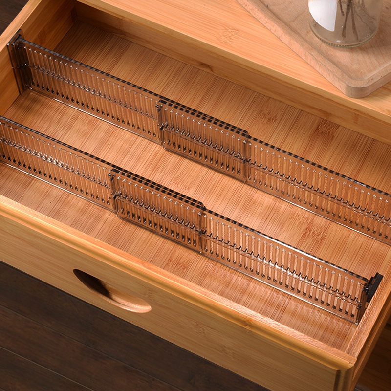 1pair/set Adjustable Clapboard Drawer Divider Partition DIY Durable Storage Organiser Wardrobe Closet Punch-free Separator