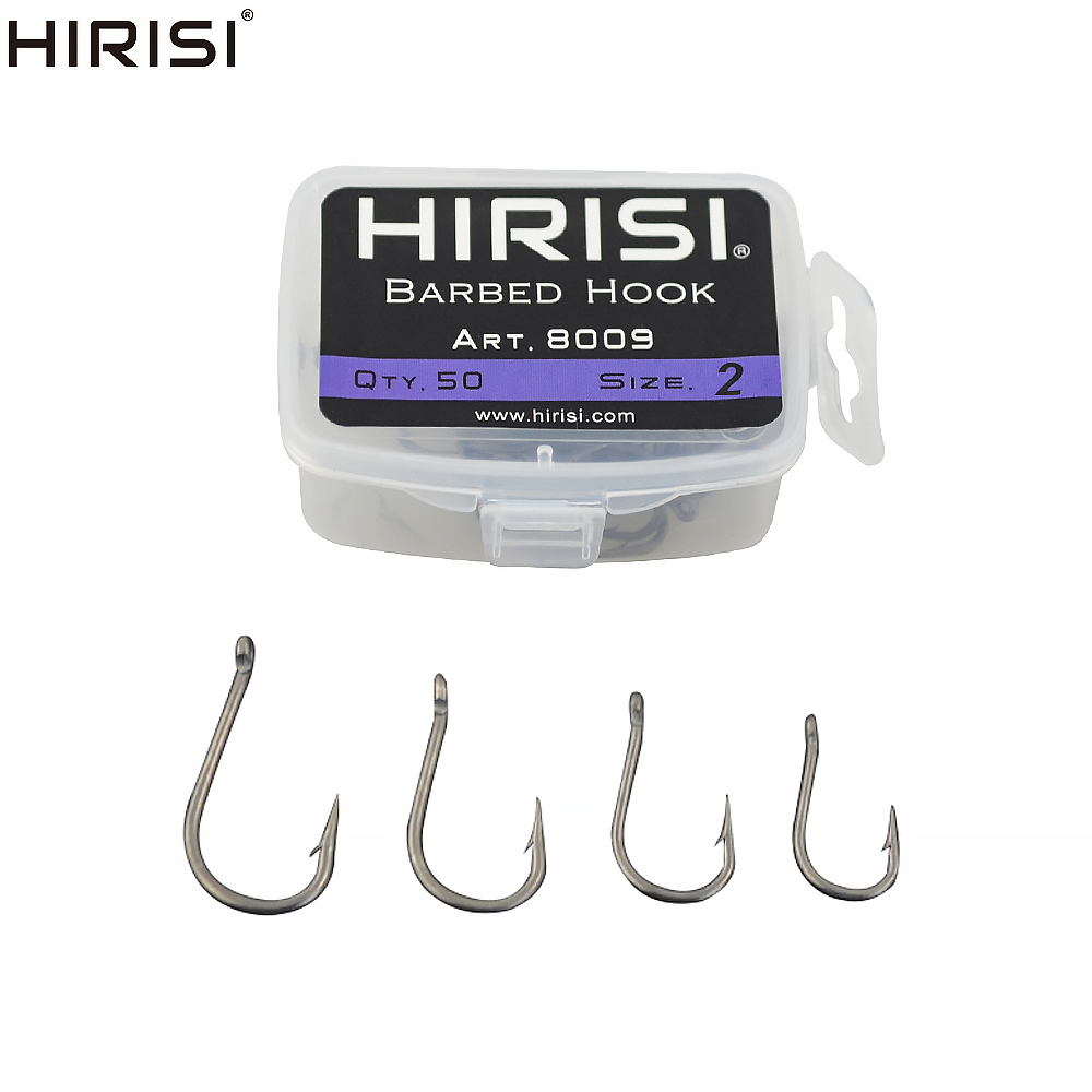 50pcs Coating High Carbon Stainless Steel Micro Barbed Fish Hook Carp Fishing Hooks 8009 Fishing Tool Accessories