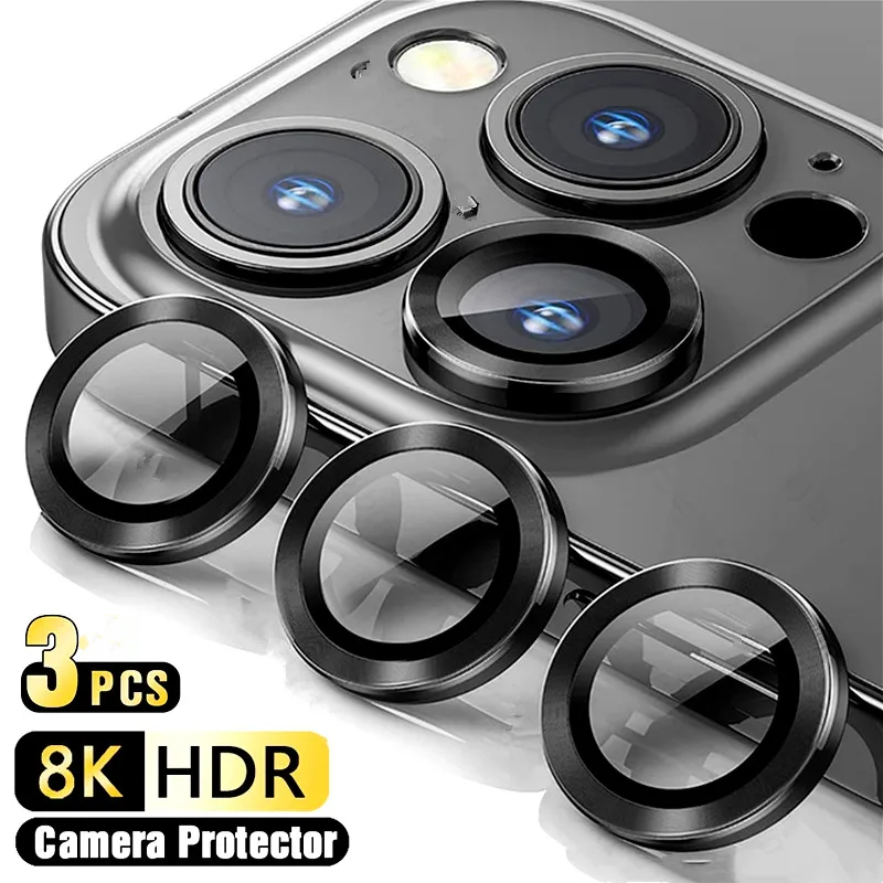 3PCS Camera Lens Protector Glass For IPhone 15 16 12 13 14 Pro Max For IPhone Full Cover Tempered Glass
