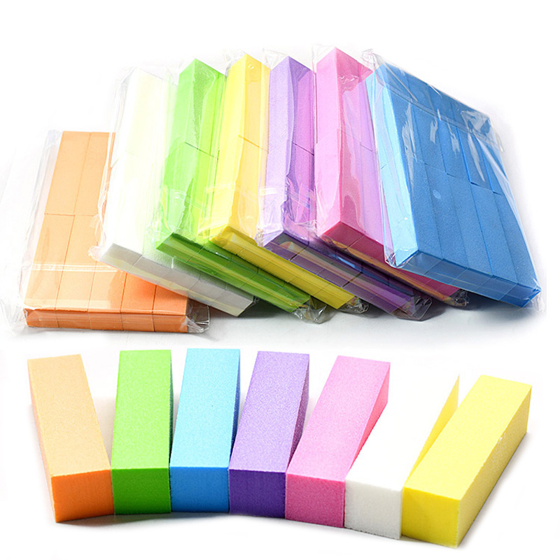 10 Pcs Mini Sponge Nail Files Buffing Sanding Manicure Block Care Nails Art Buffer Polish Pedicure Board Salon Manicure Tools