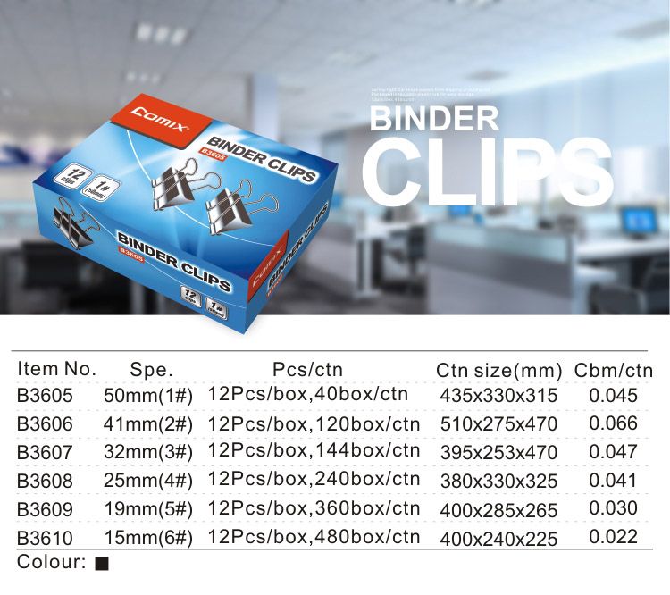 Binder Clips Comix 50/51 Mm 12 Pcs In Pak