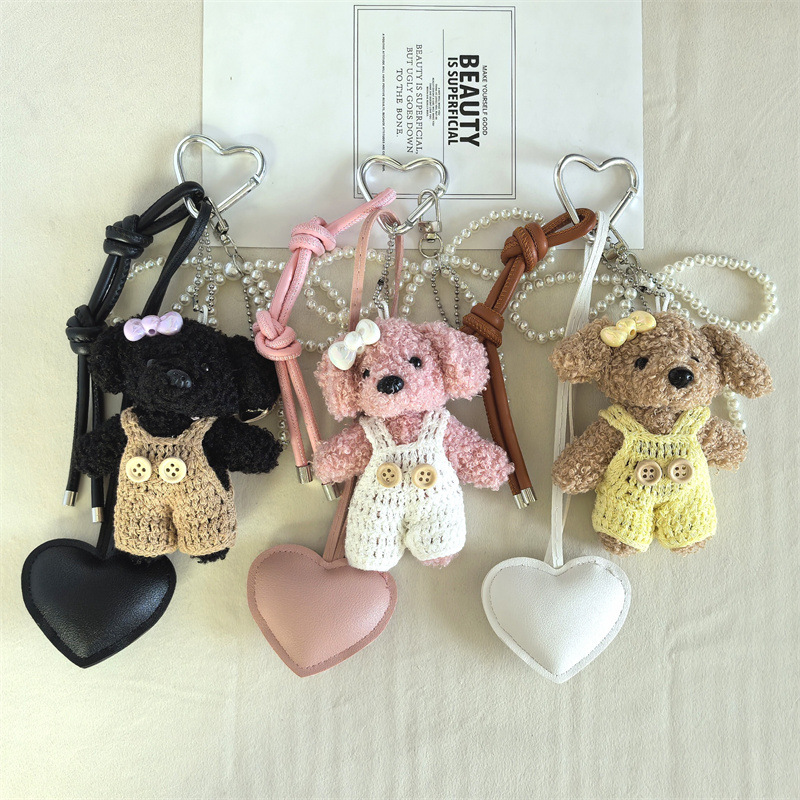 Women's Bag Pendants Creative Cute Cartoon Plush Teddy Bear Kawaii Sweet Versatile Bag Accessories Multifunctional Keychains
