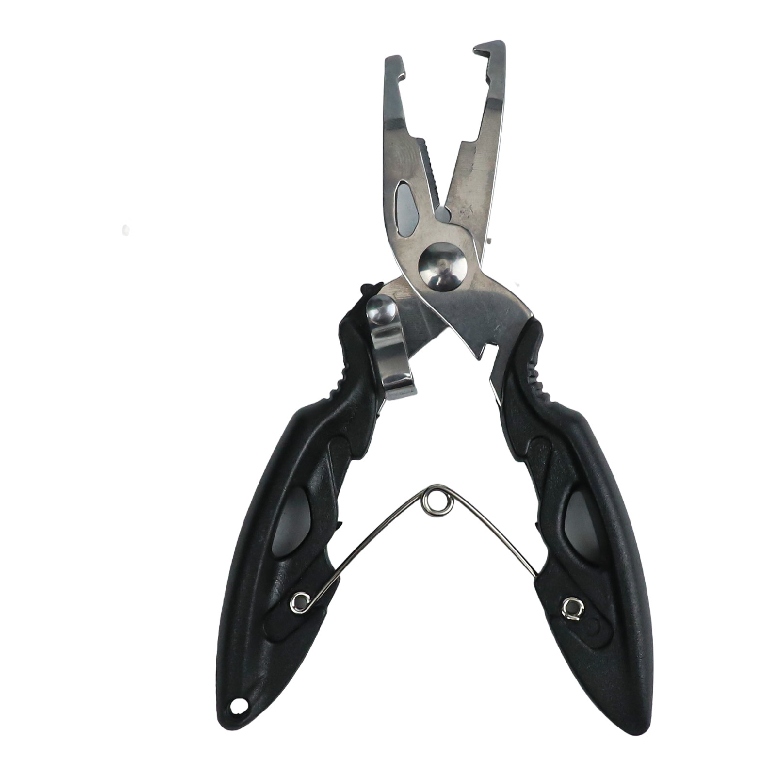 MNFT Fishing Pliers Stainless Steel Fish Hook Remover, Fishing Scissors Line Cutter, Split Ring Opener Fishing Tools