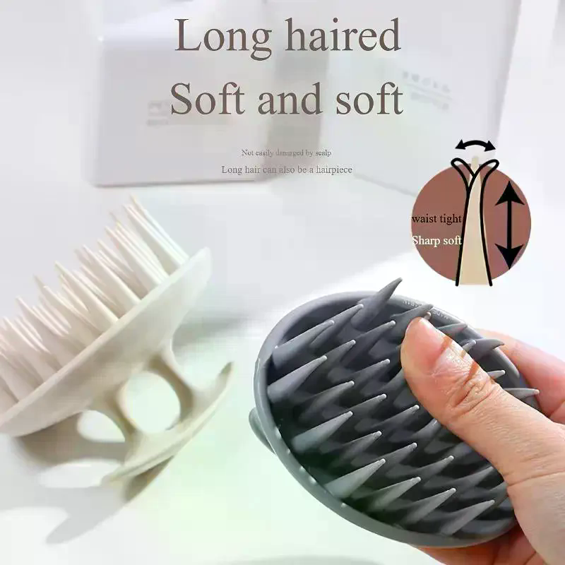 Silicone Scalp Massage Brush Shampoo Comb Hair Care Shower Scalp Massager Salon Home Hair Washing Tool