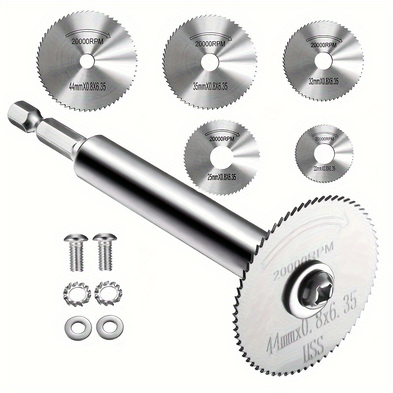 Suitable for 1/4 Hexagonal Shank High Speed Steel Cutting Wheels - with 5 replaceable thin blade heads, durable metal constructi