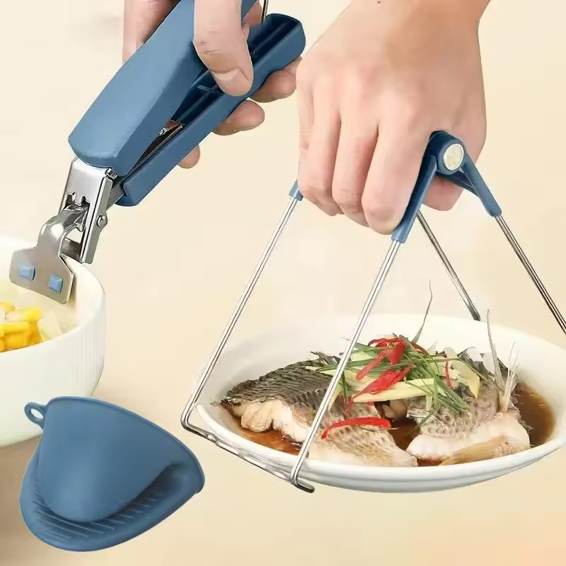 4PCS Bowl Clip Gripper Clips Retriever Tongs for Lifting Hot Dishs Bowl Pot Pan Plate from Instant Pot Microwave Oven Air Fryer