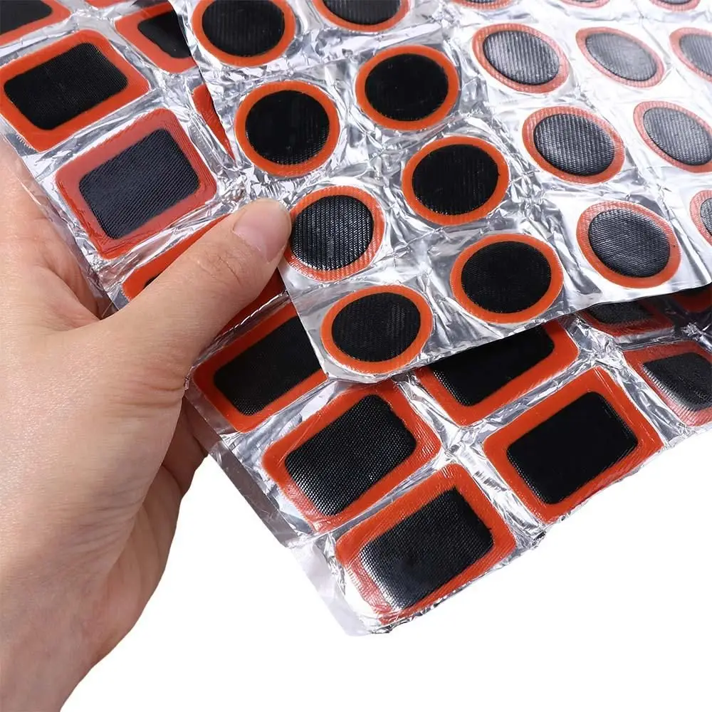 48pcs Puncture Patches Bicycle Tire Tyre Tube Repair Patch Kit No Glue Bicycle Inner Tube Puncture Repair Tools