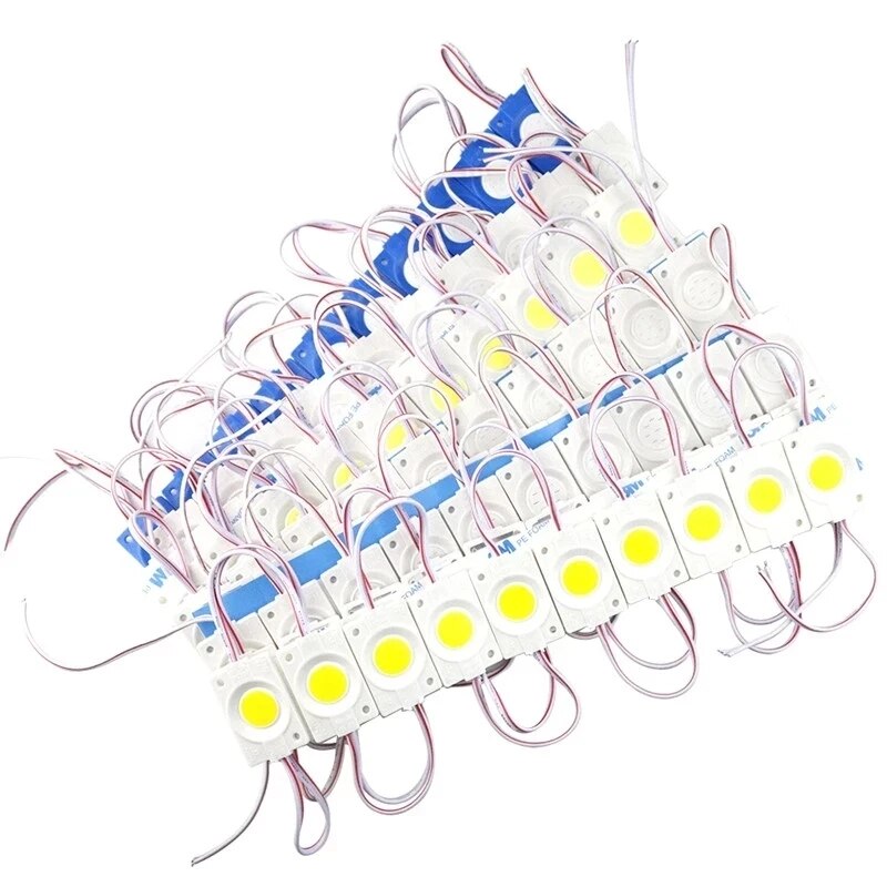 10Pcs/lot 12V Multicolour LED Modules COB Light for Backlight Shop Banner Decorations Warm White Pink IP65 Waterproof