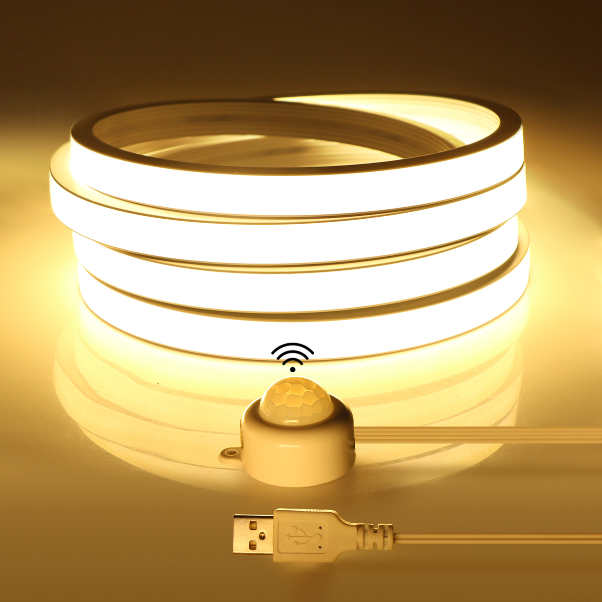 Smart Door Sensor Switch Under Cabinet Lamp Super Bright Blcak PCB LED Strip Auto ON/OFF COB Light for Kitchen Wardrobe Decor