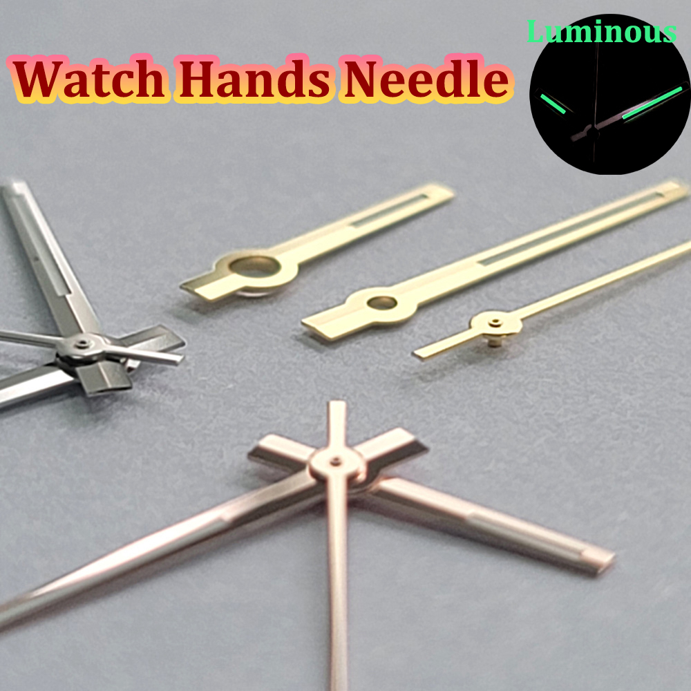 Modified Watch Hands for NH35 NH36 4R/7S Datejust Polished Gold Needles NH35 Watch Hands Lume Pointer for Automatic Movement