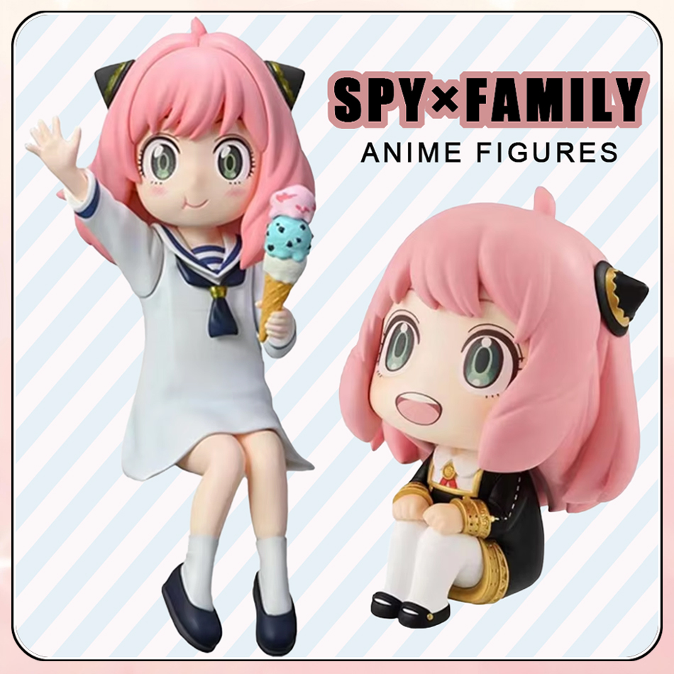 Anime SPY×FAMILY Anya Action Figures Kawaii Girl Figurine PVC Collection Cartoon Desk Decoration Model Dolls Toys Birthday