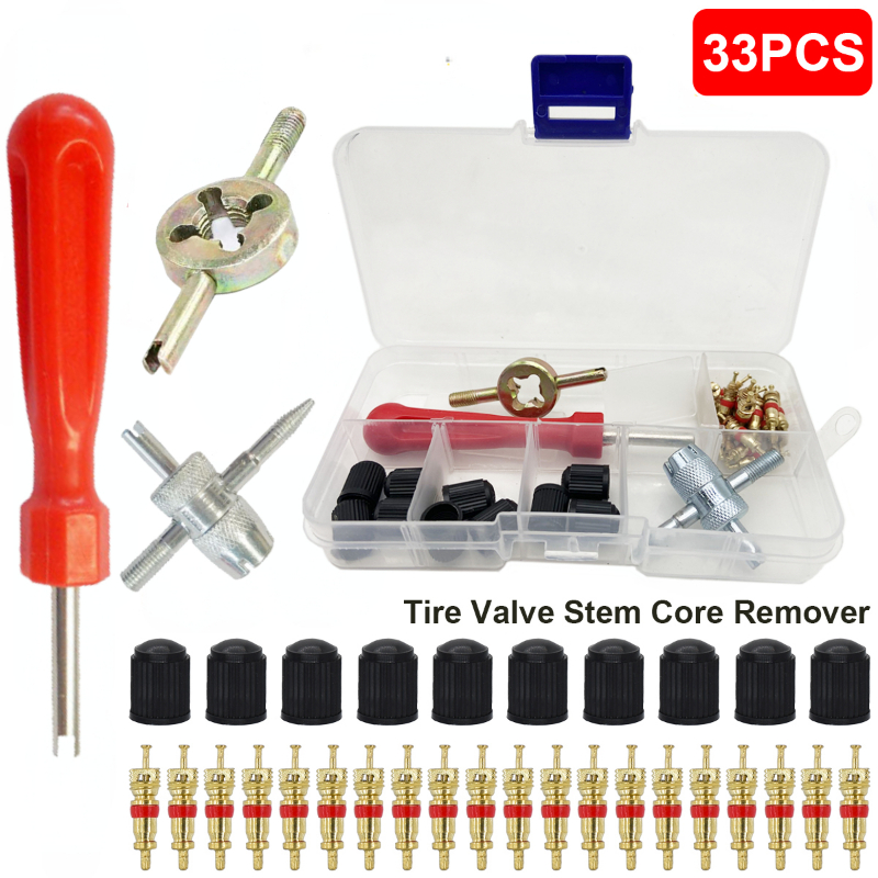 Universal Car Bicycle Motorcycle Tire Valve Core Remover Screwdriver Tools Slotted Handle for Tire Repair Install