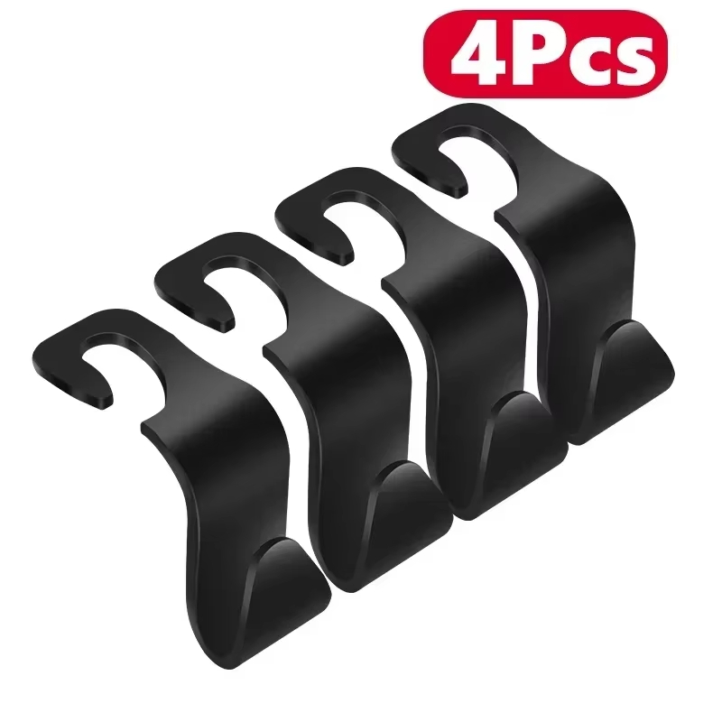 1/2/4PCS Car Front Seat Headrest Organizer, Car Interior Storage, Bag Hooks, Clamps, Car Fastener Hanger, Interior Accessories