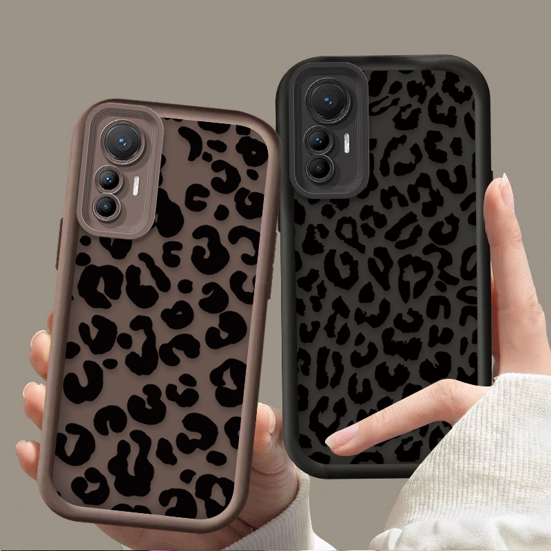 Trendy Black Leopard Print Phone Case for Poco F7 F6 F5 F4 F3 M5s C65 C75 C71 X7 X6 X5 X4 GT X3 NFC M7 M6 Pro 4G 5G