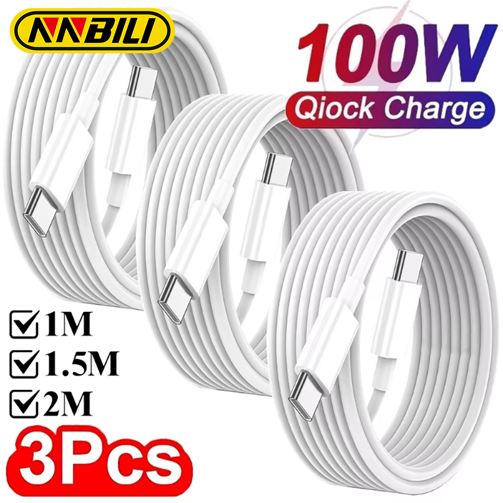 NNBILI USB to USB C Cable 100W PD 3.0 Quick Charge 4.0 Fast Charging USB-A to Type C Cable for MacBook