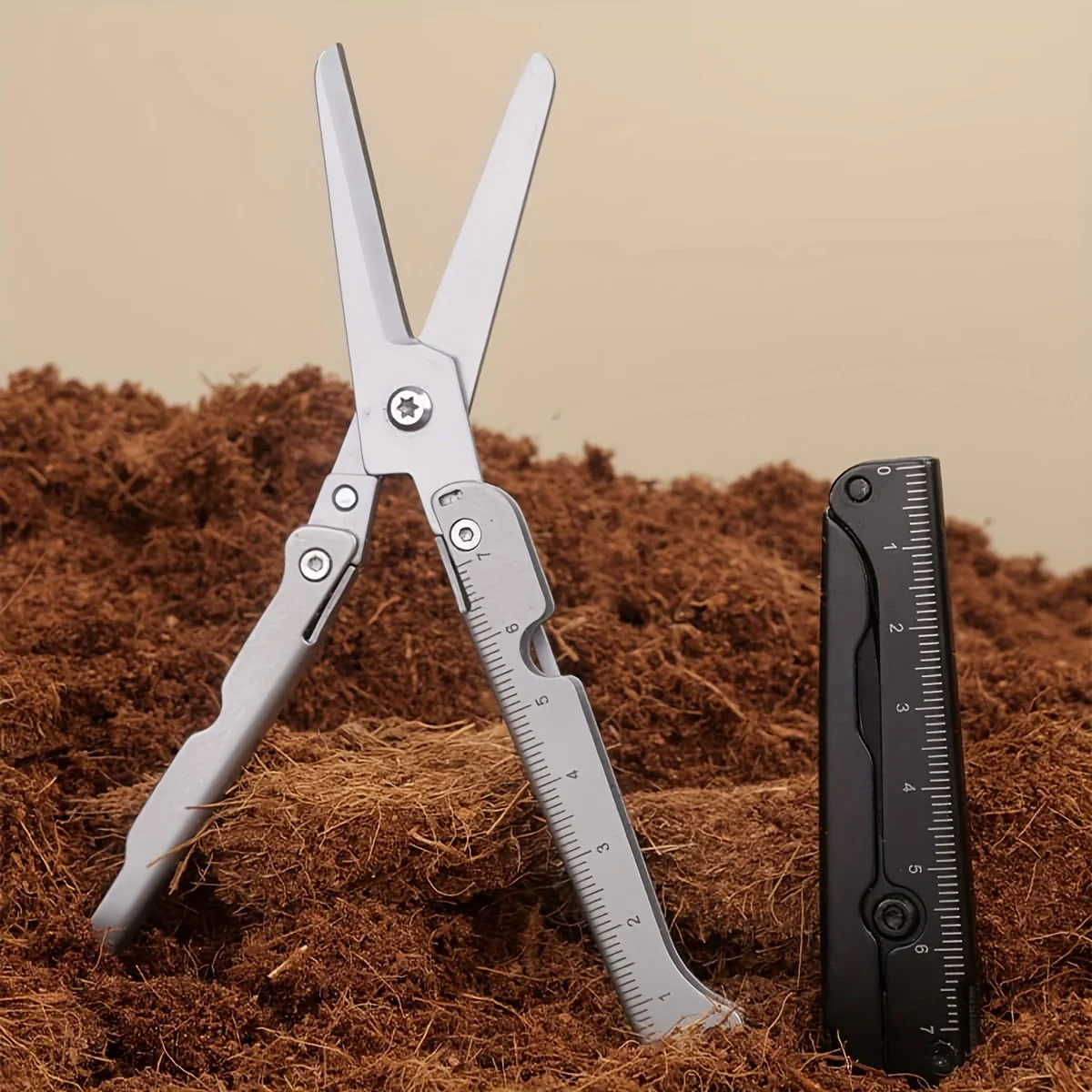Multifunctional Folding Scissors Stainless Steel Portable Survival Tool For Camping Fishing Hunting EDC