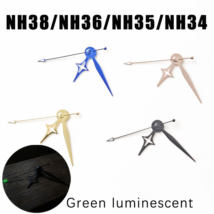 8.5mm*12.5mm*13mm Starry Watch Hands For NH35/36/34/38 Automatic Movement Silver Rose Gold Black Mod Parts Accessories Tools