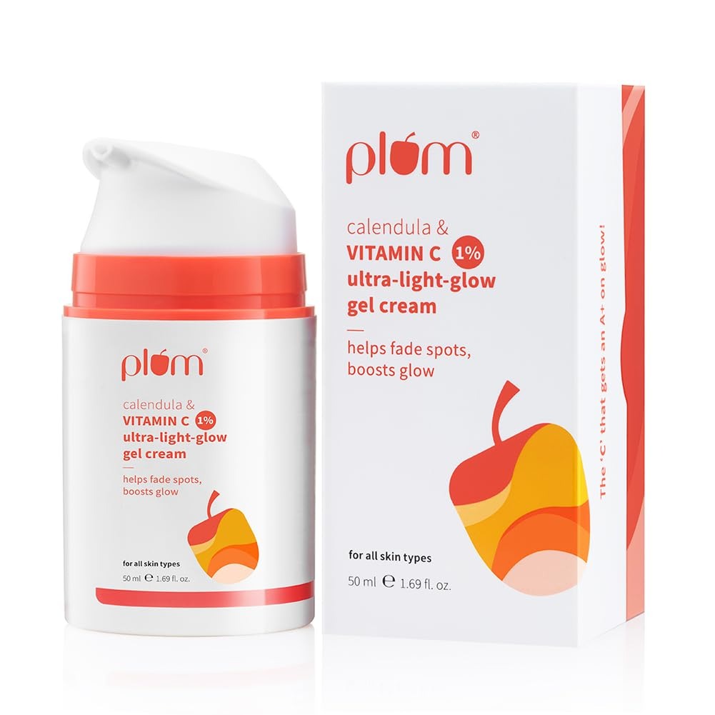 Plum Goodness 1% Vitamin C Ultra-Light-Glow Gel Cream with Calendula 50gm