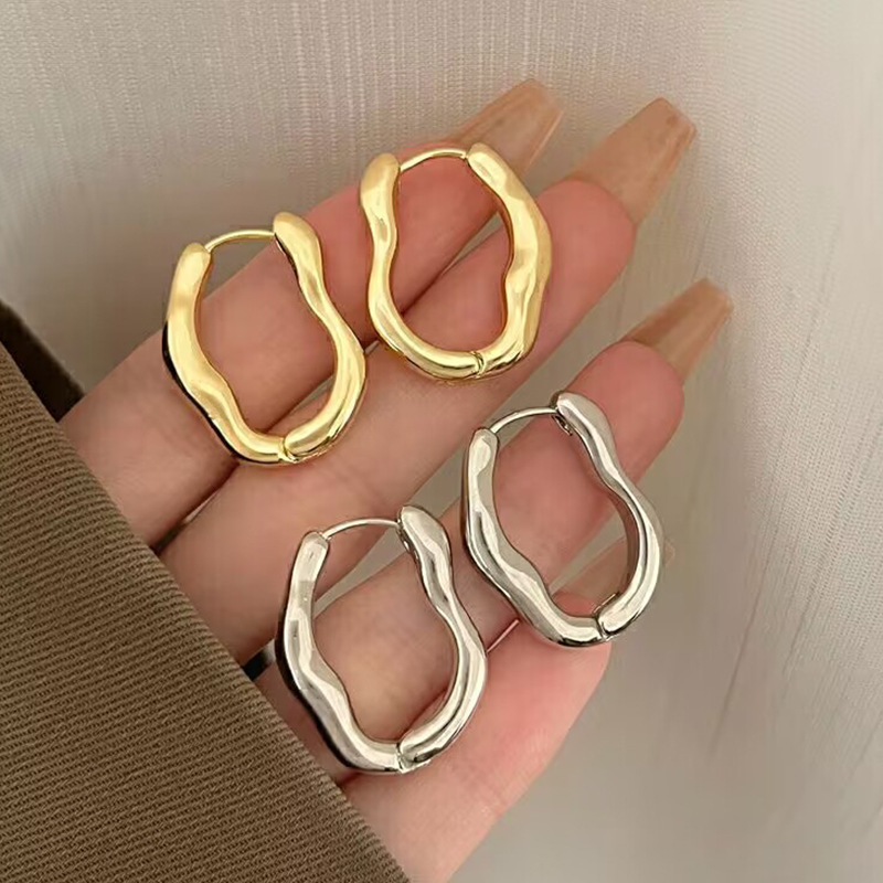 Irregular Geometric Earrings For Women's New Trendy and Personalized Design Internet Famous Earrings With a Simple Temperament