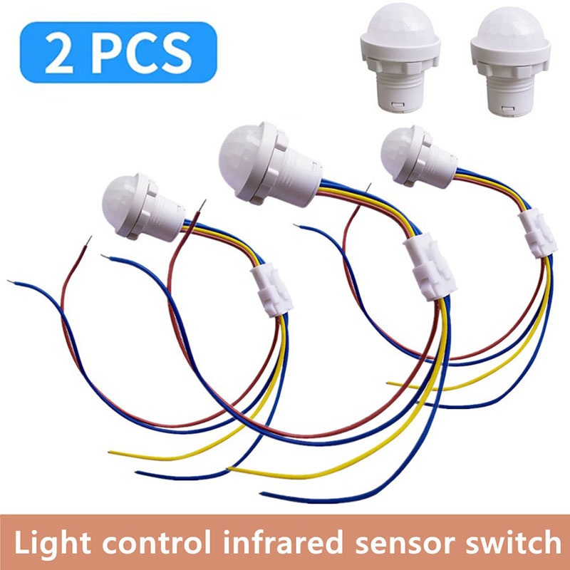 2pcs Mini PIR Infrared Sensor Module Detector Smart Switch Smart PIR Sensor Detector Switch 240V For Home Indoor LED Lighting