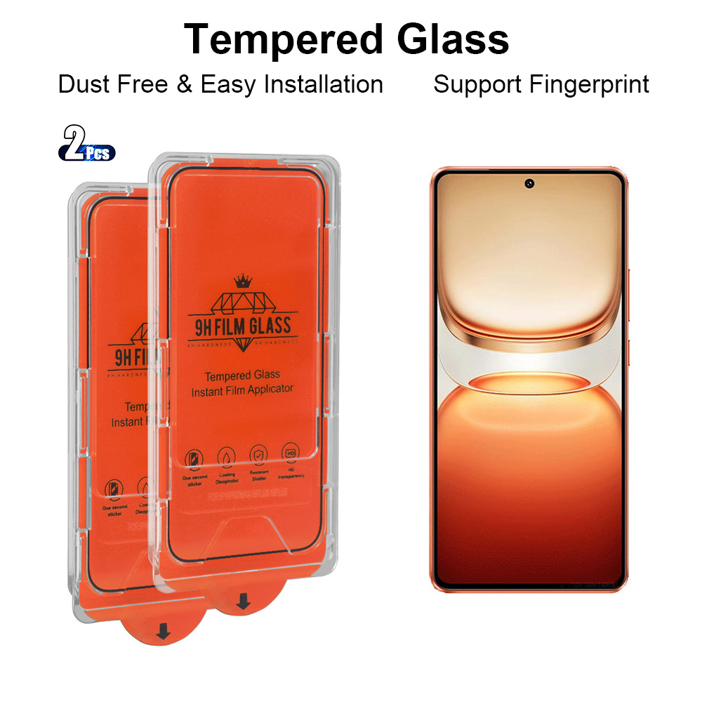 2pcs HD Tempered Glass for IQOO Z10 Turbo Pro Z10 Lite Z9 Turbo Plus Turbo+ Z10x Z9x Screen Protector Fingerprint-unlock