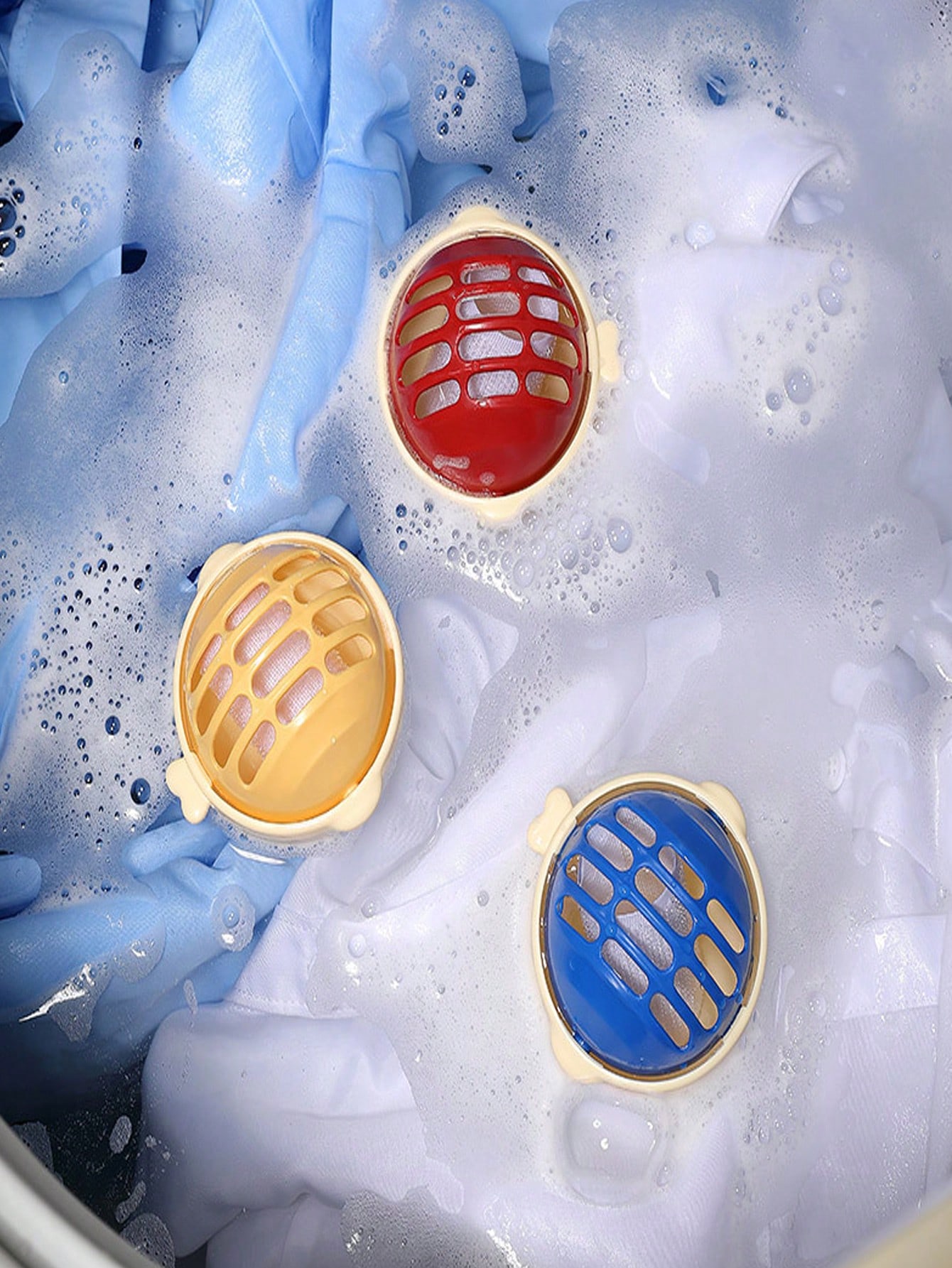 3pcs Pet Hair Removal Washing Machine Balls, Fluffy Laundry Balls - Washing Machine Cleaning Balls, Reusable And Durable Lint Co