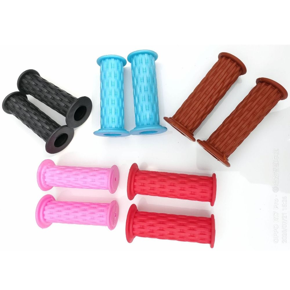 1Pair Colorful Blue Red Grip Bike Handlebar Accessories 7 Colors Anti-skid Handlebar Tricycle Skateboard Scooter