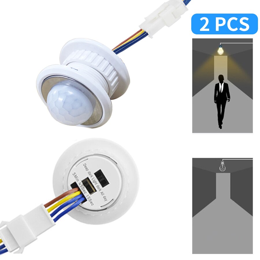 Motion Sensor PIR Movement Detector DC12V Automatic Infrared Motion Sensor Light Switch For Stairs Corridor Kitchen 220V 110V