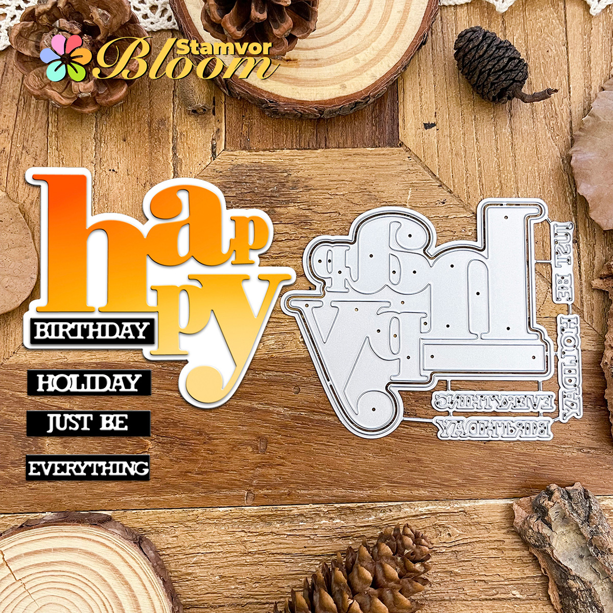 Original Lovely Layers HAPPY BIRTHDAY Titles Metal Cutting Dies Scrapbooking Decorative Embossing