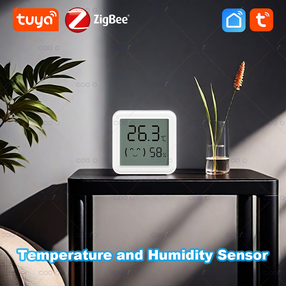 Mini Zigbee 3.0 Temperature Humidity Sensor LCD Screen App Remote Control Thermometer via Tuya Smart Life for Smart Home