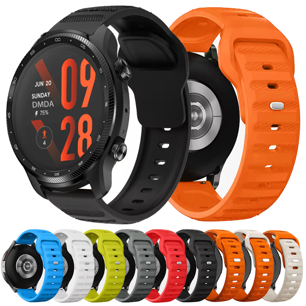 22mm 20mm Silicone Soft Strap For TicWatch Pro 3 Ultra Band LTE/GPS E3 E2 S2 Pro X 4G 2021 Sport Smartwatch Replacement Bracelet