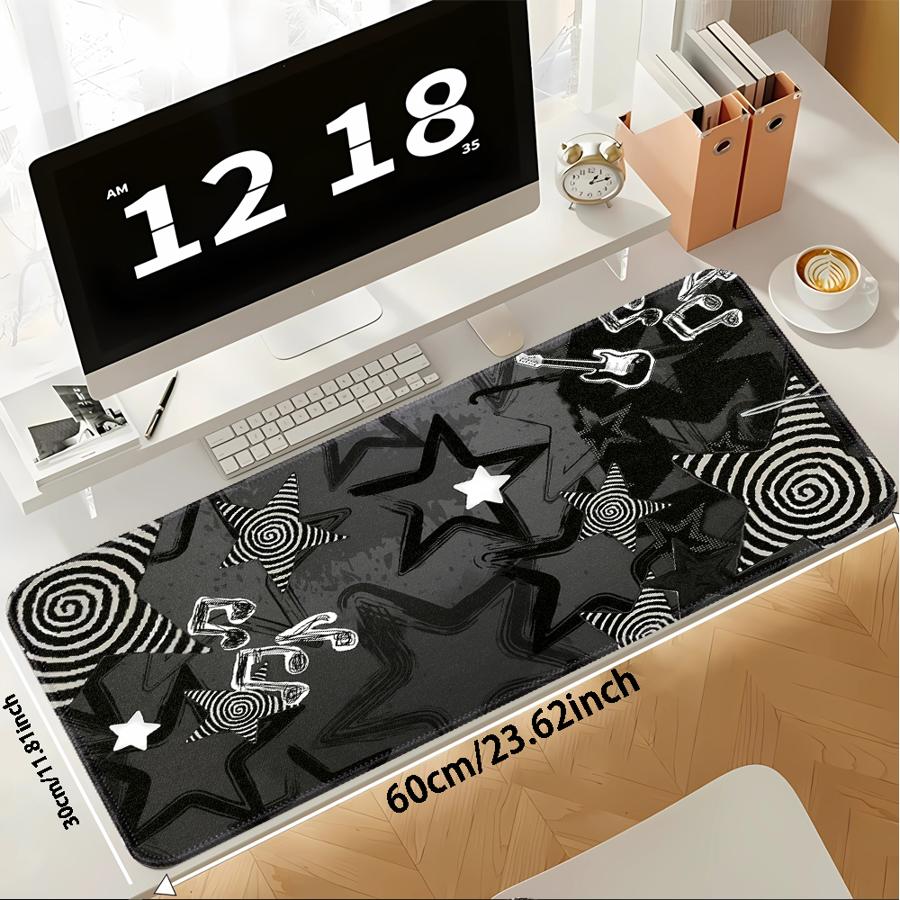 Y2K Retro Star Guitar Waterproof Mouse Pad Computer Laptop Pad Desk accessories Keyboard Mouse Pad Game Console Pad office Pad